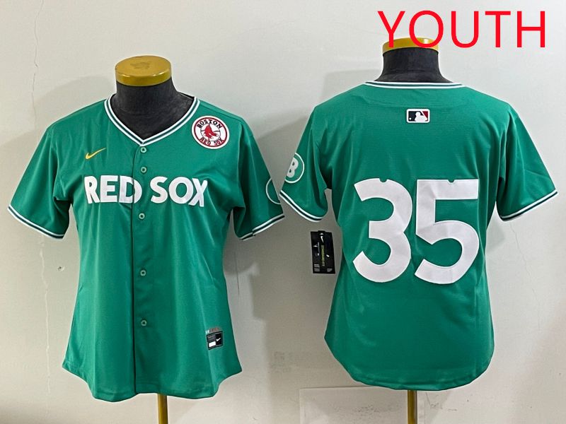 Youth 2025 Boston Red Sox #35 No Name Dark Green Joint Name Nike MLB Jersey style 9